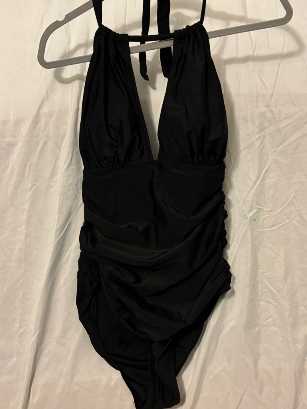 Cupshe Halter Neck Cutout One Piece Swimsuit Ruched Tummy Control Size L